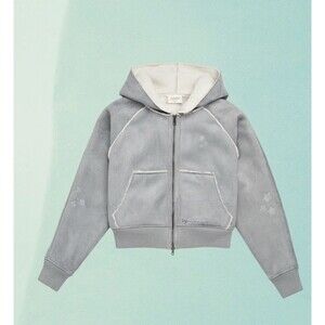 Taylor Swift Folklore Gray Faux Shearling Jacket Official Merch - YOUTH Small